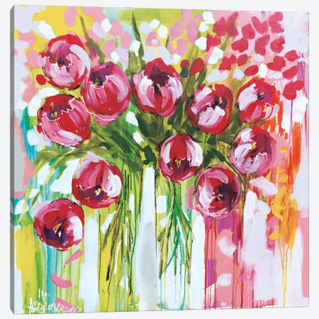 Razzle Dazzle Tulips Canvas Print #AJB13} by Amanda J. Brooks Canvas Art