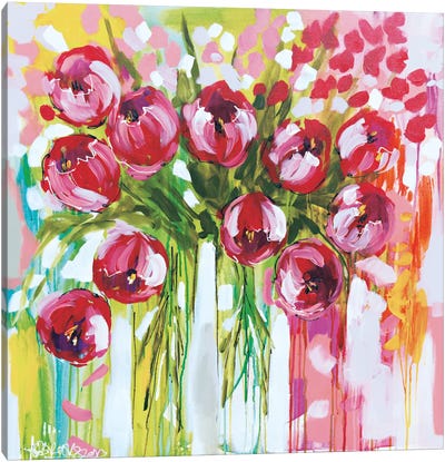 Razzle Dazzle Tulips Canvas Art Print - Amanda J. Brooks