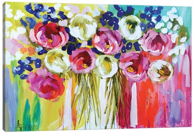 Summer Salsa Canvas Art Print - Abstract Floral & Botanical Art