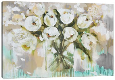 Pure Blanc Tulipa Canvas Art Print - Amanda J. Brooks