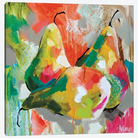 Sunlit Pears Canvas Print #AJB27} by Amanda J. Brooks Canvas Art