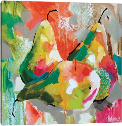 Sunlit Pears Canvas Art Print - Amanda J. Brooks