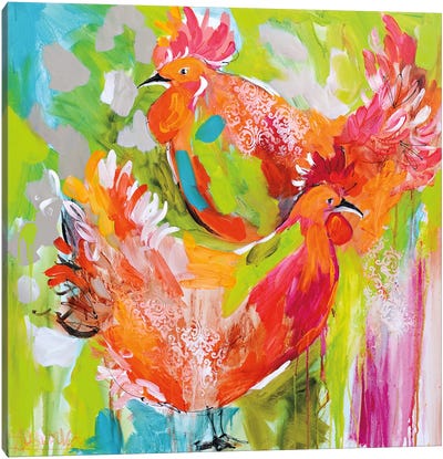You Ruffle My Feathers Canvas Art Print - Amanda J. Brooks