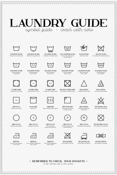 Pink Light Studio: Laundry Guide by Andrea Jasid