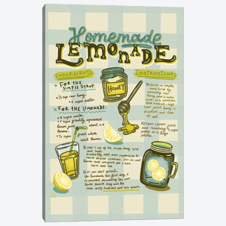 Homemade Lemonade Canvas Print #AJD6} by Andrea Jasid Canvas Art Print