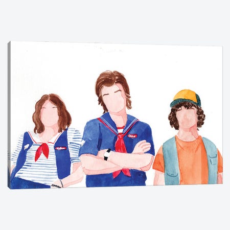 Scoops Troop (Stranger Things) Canvas Print #AJF30} by AJ Filopoulos Canvas Artwork