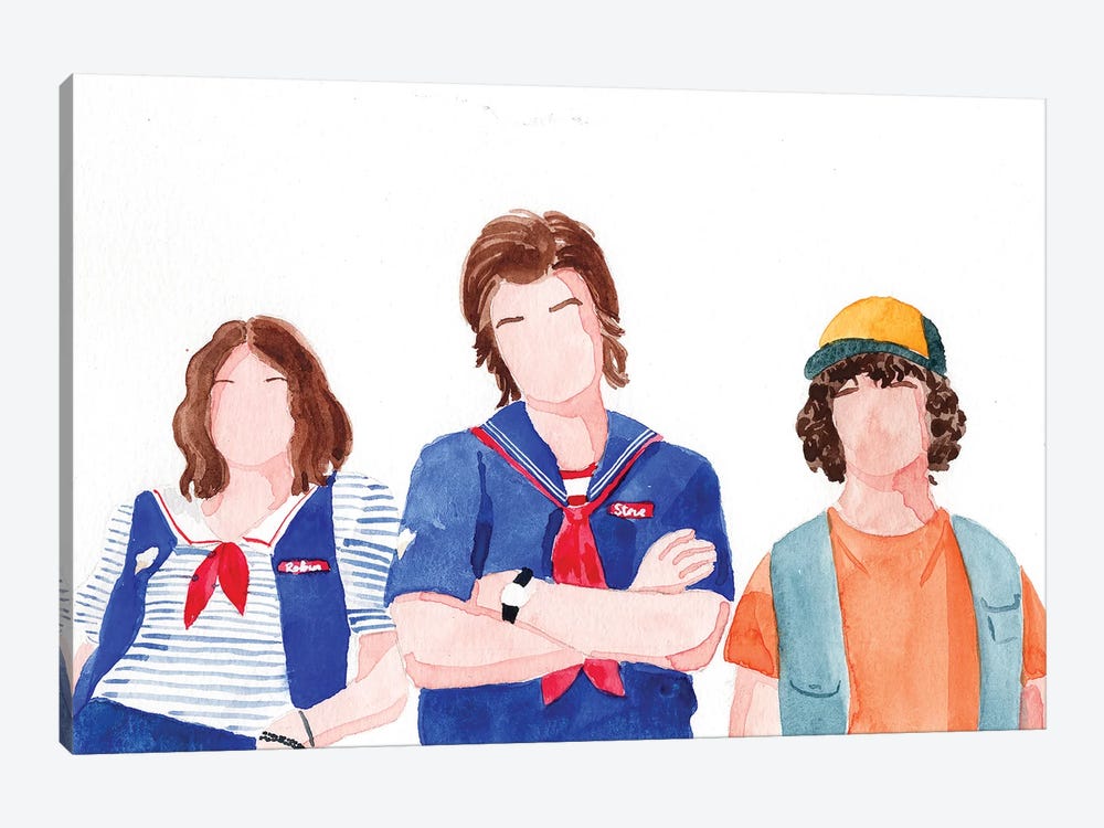Scoops Troop (Stranger Things) by AJ Filopoulos 1-piece Canvas Artwork