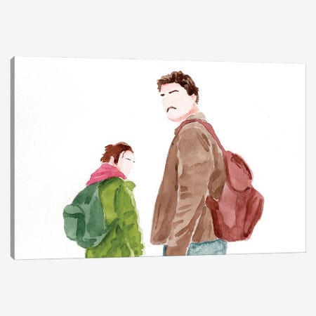Joel And Ellie (The Last Of Us) Canvas Print #AJF38} by AJ Filopoulos Canvas Artwork