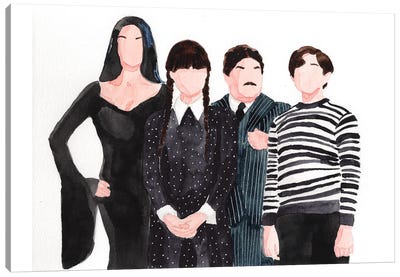 The Addams Family Canvas Art Print - AJ Filopoulos