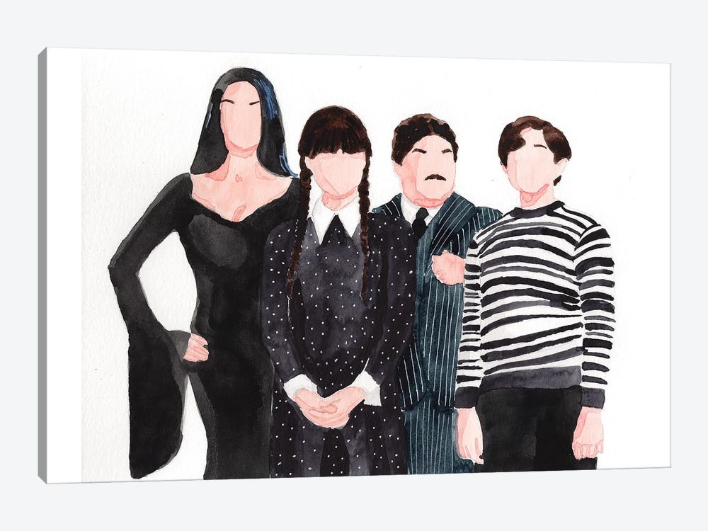The Addams Family by AJ Filopoulos 1-piece Canvas Print