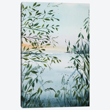 Dawn On The Lake Canvas Print #AJG10} by Alexandra Jagoda Art Print
