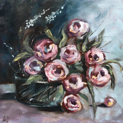 Dark Roses by Alexandra Jagoda metal wall art