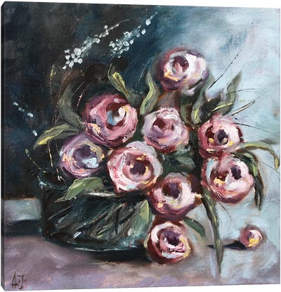 Dark Roses Canvas Art Print - Alexandra Jagoda