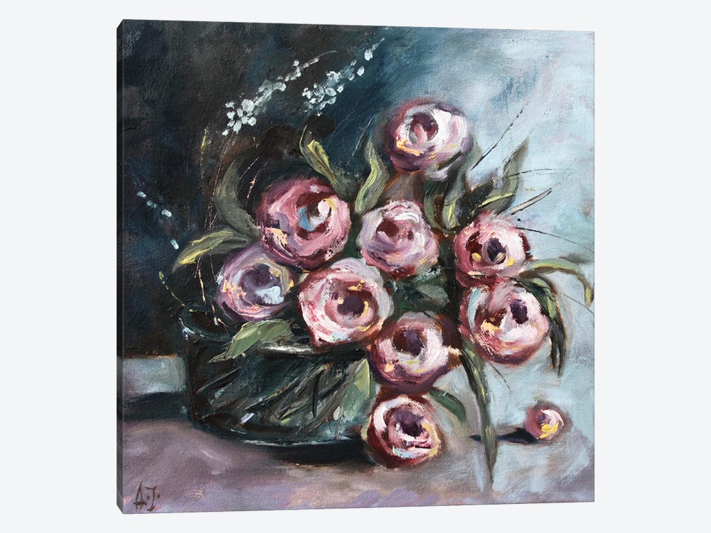 Dark Roses by Alexandra Jagoda 1-piece Canvas Art Print