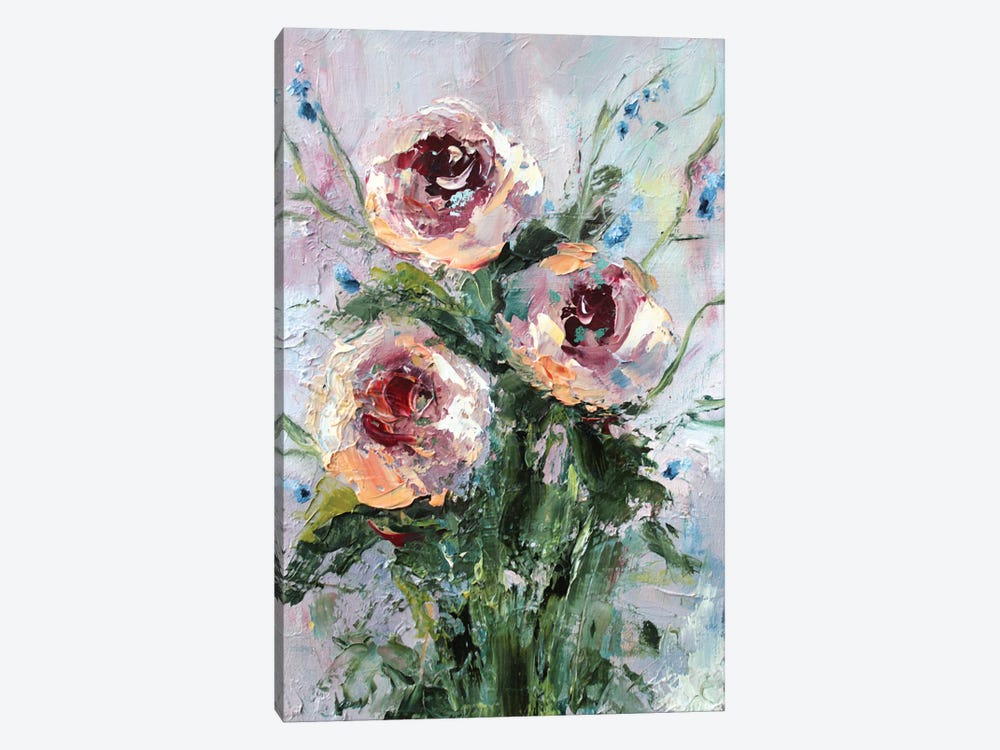 Pink Roses by Alexandra Jagoda 1-piece Canvas Artwork