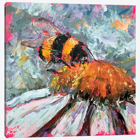 Honey Bee Canvas Print #AJG143} by Alexandra Jagoda Canvas Art Print