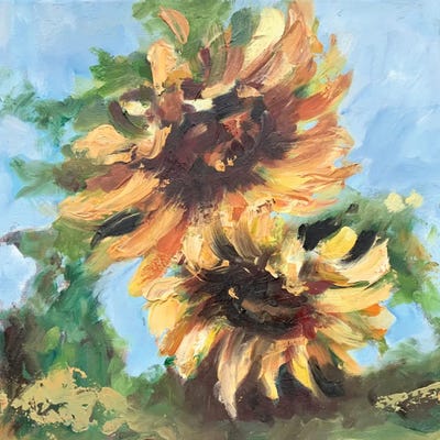 Sunflowers by Alexandra Jagoda metal wall art