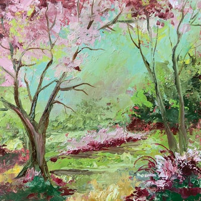 Spring Garden by Alexandra Jagoda metal wall art