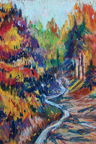 Autumn In The Forest by Alexandra Jagoda metal wall art