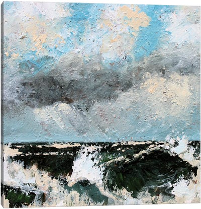 Storm In Ocean Canvas Art Print - Alexandra Jagoda