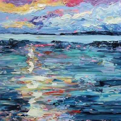 Meeting The Sunset by Alexandra Jagoda metal wall art