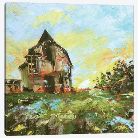 Old Barn Canvas Print #AJG37} by Alexandra Jagoda Canvas Art