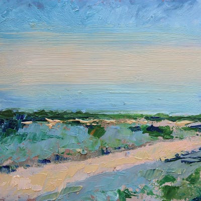 On The Beach by Alexandra Jagoda metal wall art