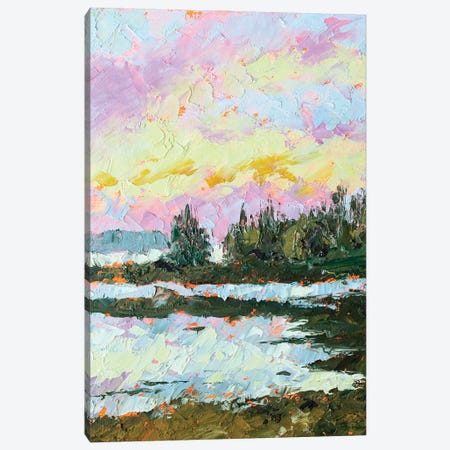 Purple Sunrise Canvas Print #AJG45} by Alexandra Jagoda Art Print