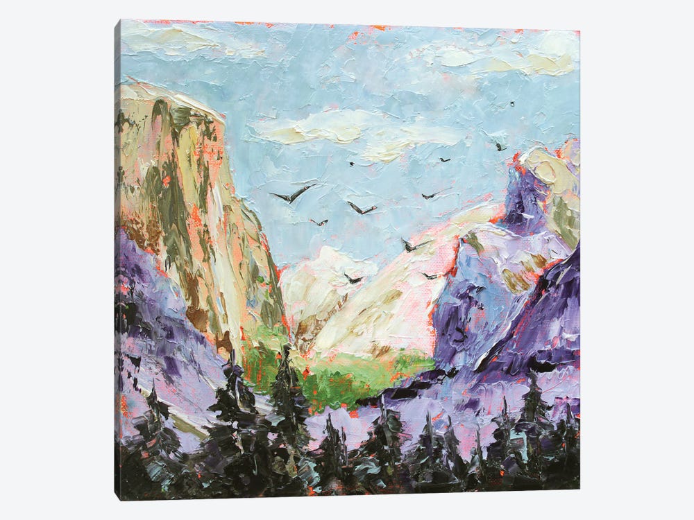 Purple Mountains by Alexandra Jagoda 1-piece Canvas Art