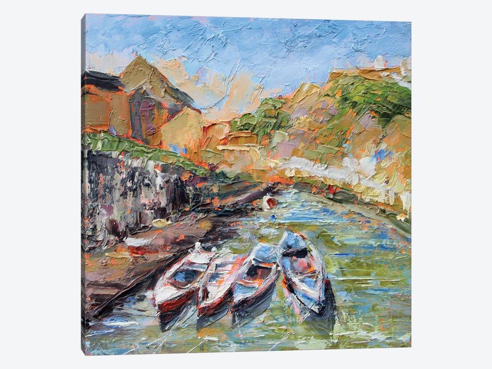 Row Boats by Alexandra Jagoda 1-piece Canvas Art Print