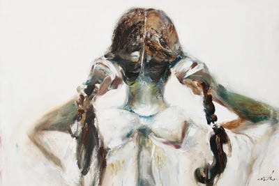 The Pigtails by Alexandra Jagoda metal wall art