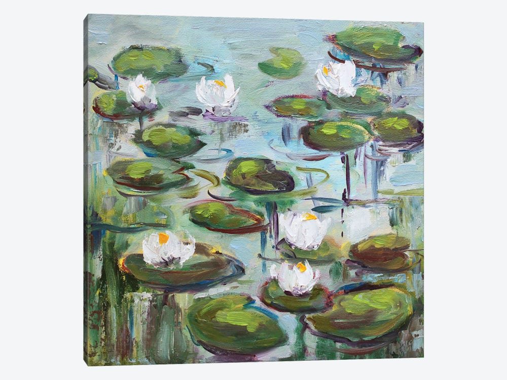 Water Lilies In The Pond by Alexandra Jagoda 1-piece Canvas Wall Art
