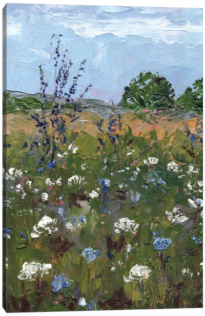 Blue Landscape Canvas Art Print - Alexandra Jagoda
