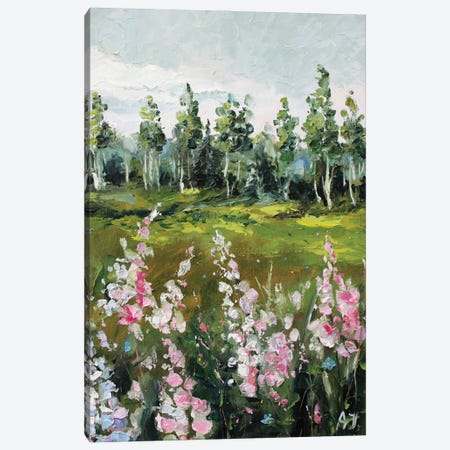 Field Of Flowers Canvas Print #AJG79} by Alexandra Jagoda Art Print