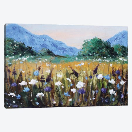 Blue Mountains Landscape Canvas Print #AJG80} by Alexandra Jagoda Canvas Art