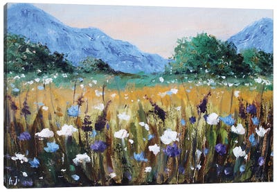 Blue Mountains Landscape Canvas Art Print - Alexandra Jagoda