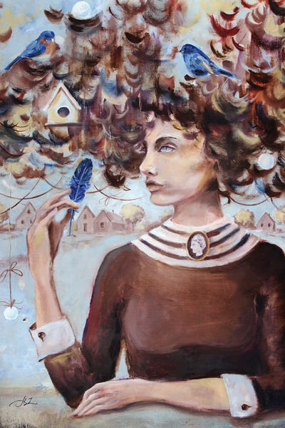 Newfound Feather Of Hope by Alexandra Jagoda metal wall art