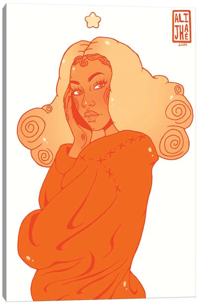 Pumpkin Spice Girl Canvas Art Print - Alijhae West