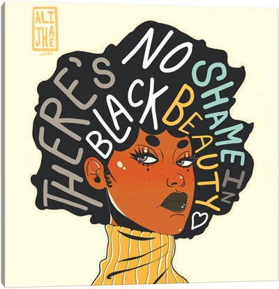 No Shame In Black Beauty Canvas Art Print - Art by LGBTQ+ Artists