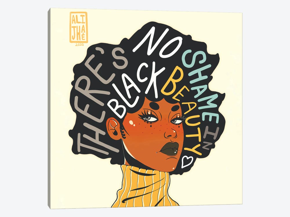 No Shame In Black Beauty by Alijhae West 1-piece Canvas Art Print