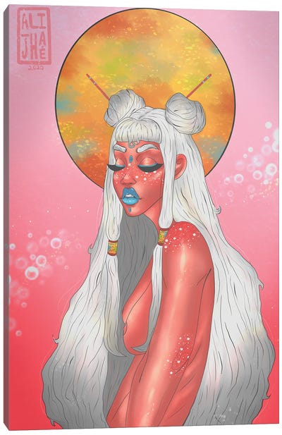 Pink Lady Canvas Art Print - Alijhae West