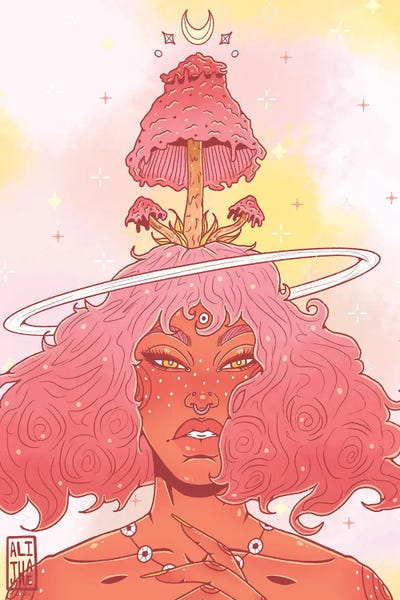 Psychedelic: Mushroom Girl by Alijhae West