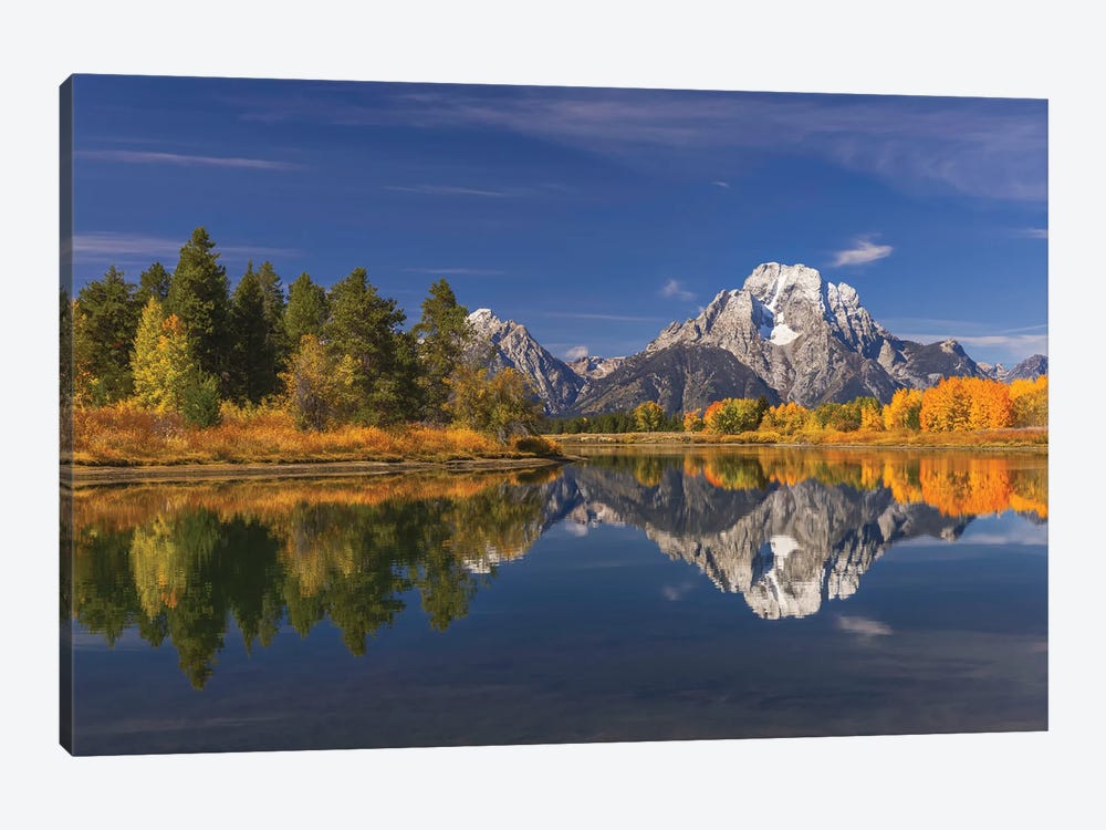Autumn View Of Mount Moran And Snake River, Grand Teton National Park, Wyoming I by Adam Jones 1-piece Canvas Print