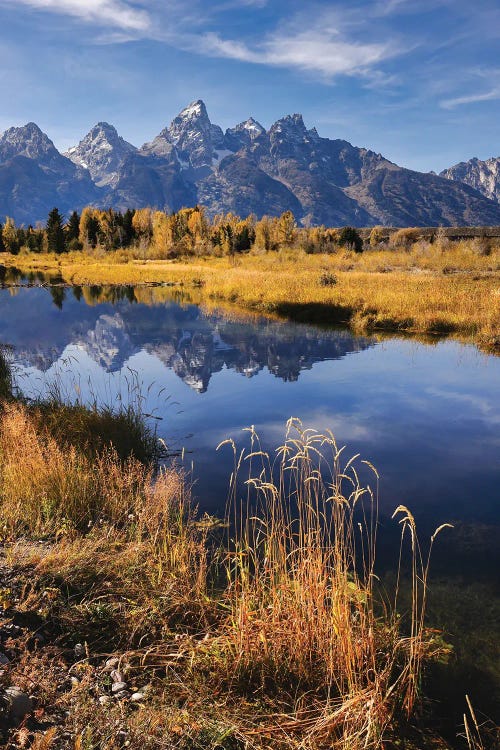 Teton Range From Schwabacher Landing, Grand Teton National Park, Wyoming