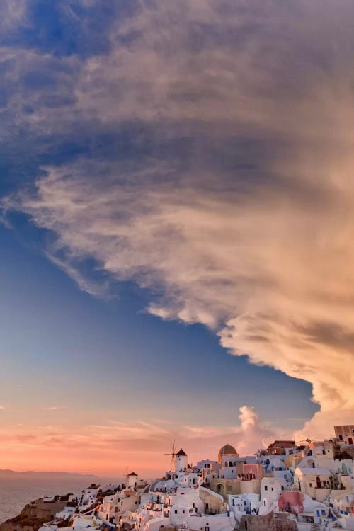 Cloudy Sunset, Oia, Santorini, Cyclades, Greece