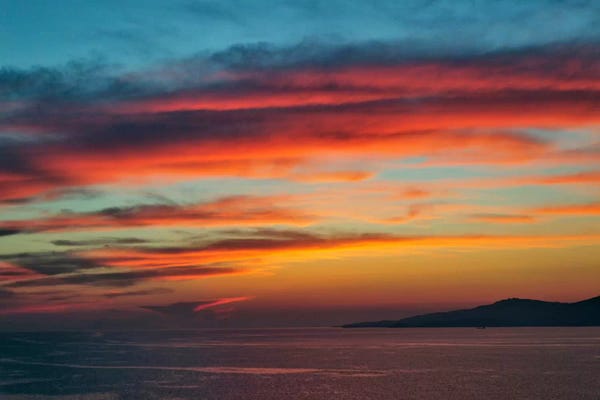 Mykonos: Majestic Seascape Sunset, Mykonos, Cyclades, Greece by Adam Jones