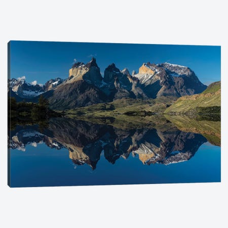 Cuernos del Paine at sunset, Torres del Paine National Park, Chile, Patagonia Canvas Print #AJO55} by Adam Jones Canvas Artwork