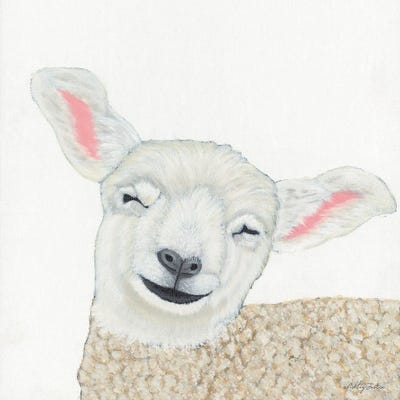 Smiling Sheep by Ashley Justice art print