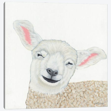 Smiling Sheep Canvas Print #AJS10} by Ashley Justice Canvas Print