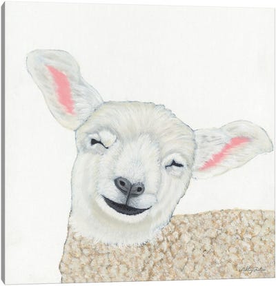 Smiling Sheep Canvas Art Print